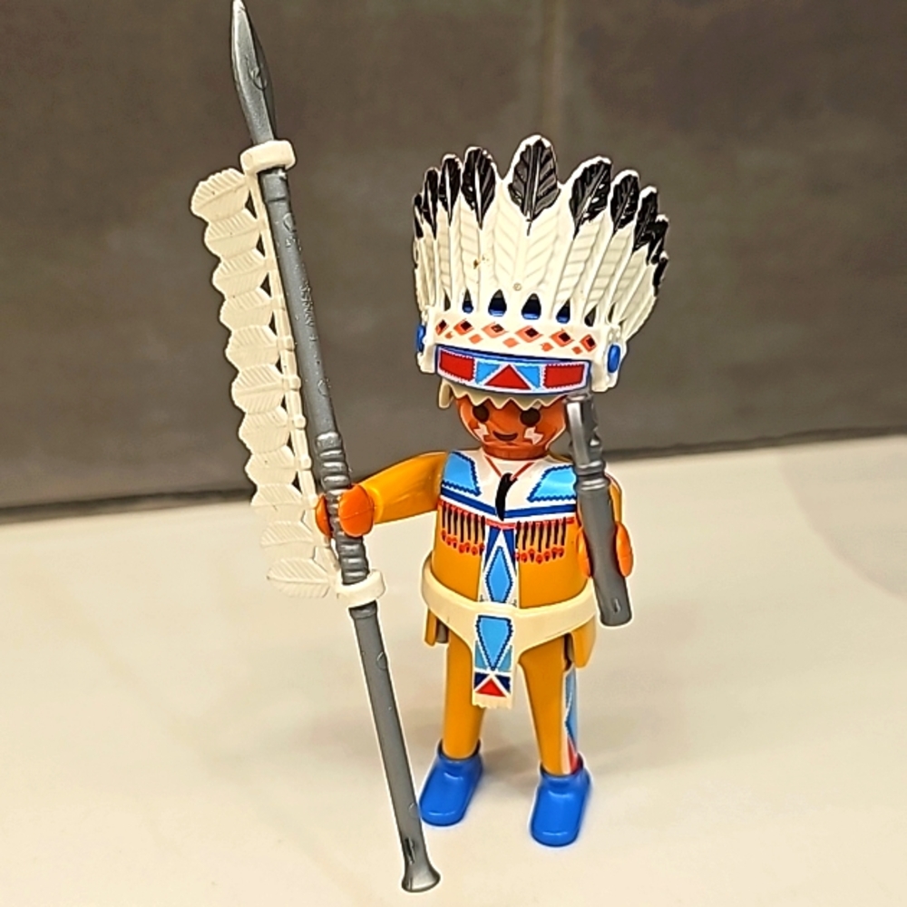 Playmobil Indian Chief, old school.